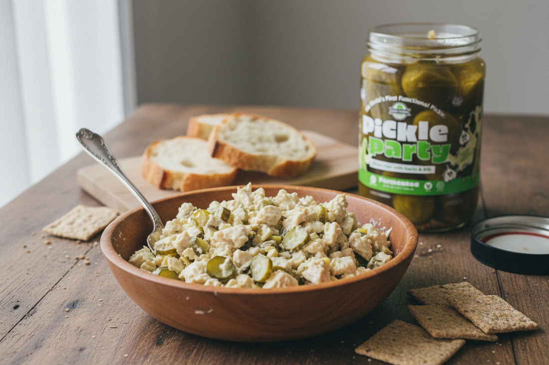 Garlic Dill Pickle Chicken Salad
