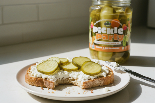 Pickle Toast with Whipped Feta